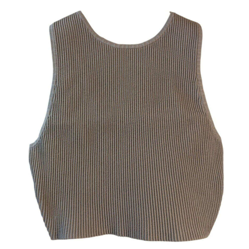 Minimalist Cropped Tank Aritzia Babaton Sculpt Knit Racerback Size S